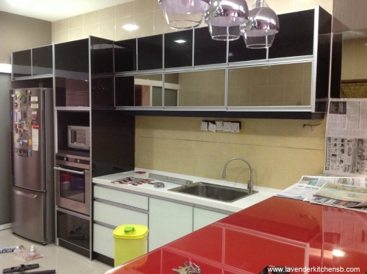 Kitchen Cabinet (Red) - Shah Alam