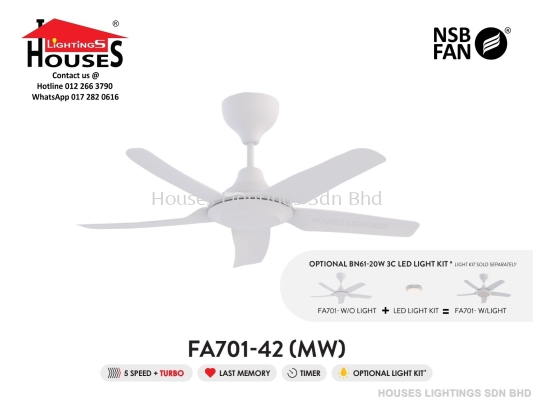 FA701 MATT WH-5B(42") AC-NSB