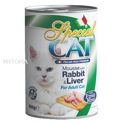 SPECIAL CAT MOUSSE WITH RABBIT & LIVER 400G