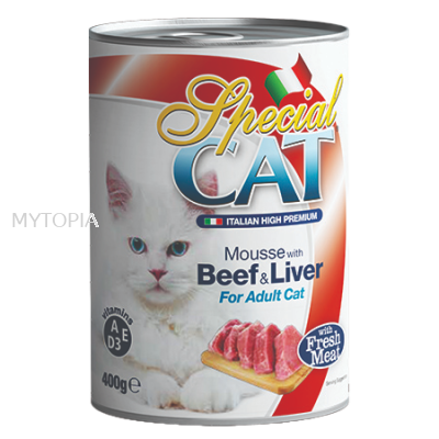 SPECIAL CAT MOUSSE WITH BEEF & LIVER 400G