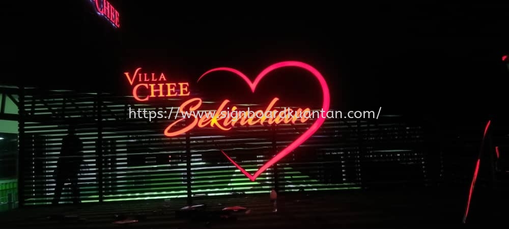 VILLA CHEE SEKINCHAN ALUMINIUM BIG 3D BOX UP LETTERING SIGANGE SIGNBOARD AT PAHANG TERENGGANU