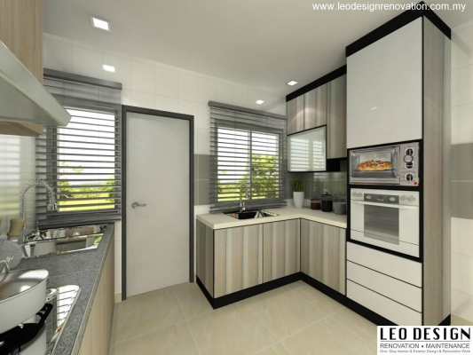 Rekaan 3D Kabinet Dapur Oleh Pereka Bentuk Skudai