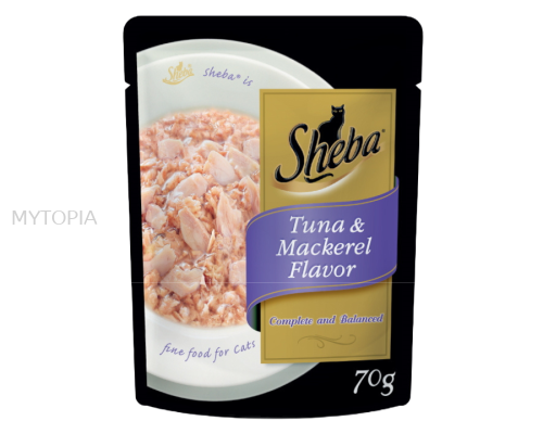 SHEBA POUCH TUNA & MACKEREL 70G