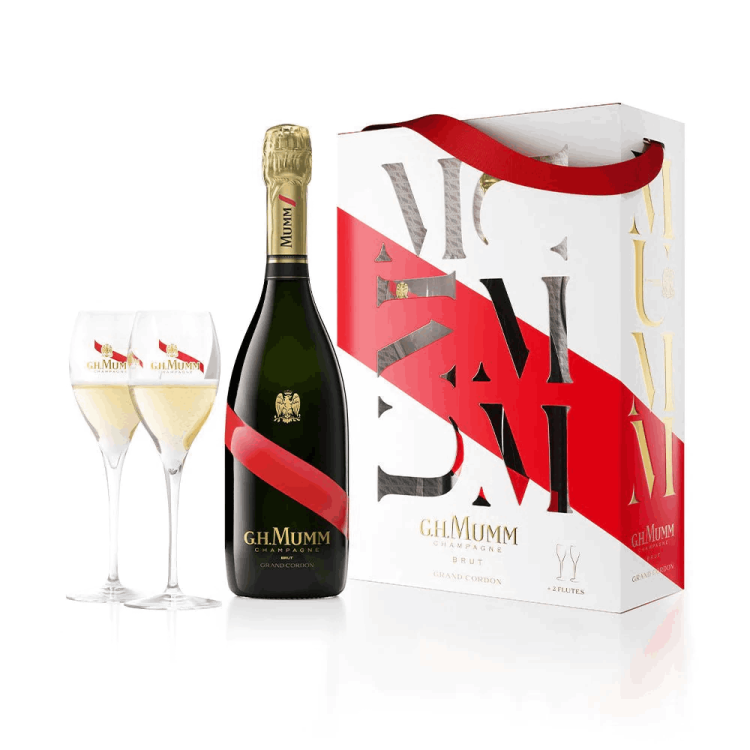 G.H MUMM GRANG CORDON ( 2 FLUTES GLASS )