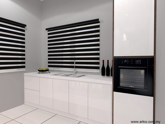 Kitchen Cabinet 3D Design Drawing - Kedah