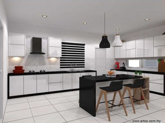 Kitchen Cabinet 3D Design Drawing - Kedah