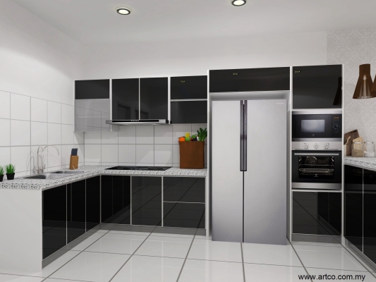 Kitchen Cabinet 3D Design Drawing - Perak