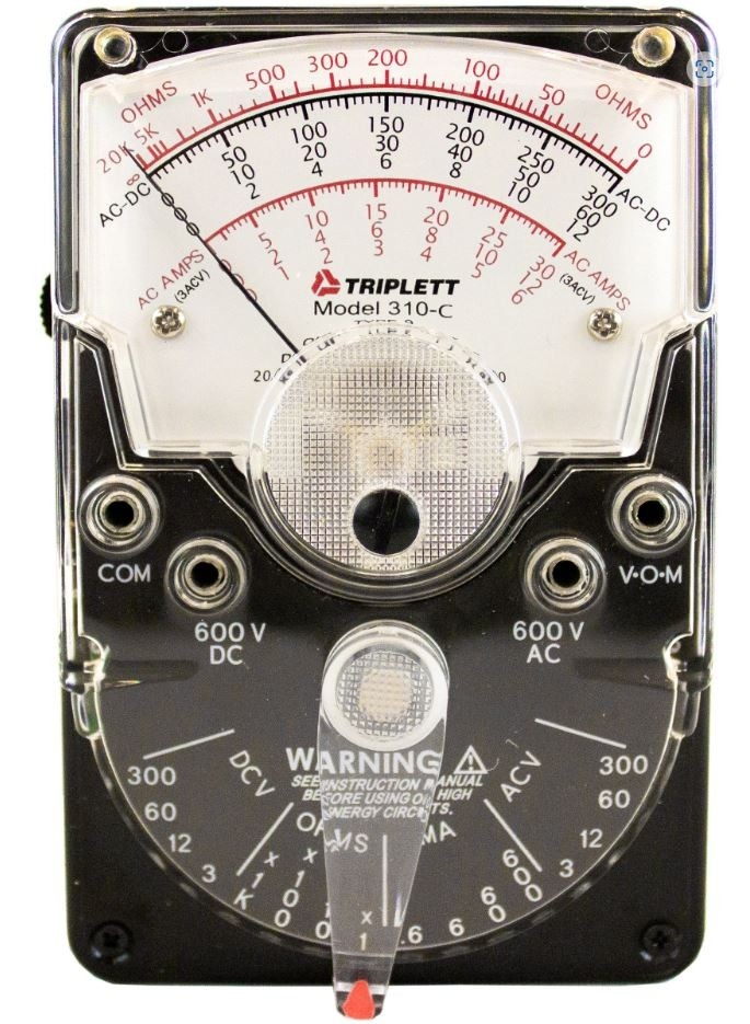 MODEL 310-C PORTABLE COMPACT ANALOG MULTIMETER: 18 RANGES, AC/DC VOLTAGE MEASUREMENT TO 600V -(3022)