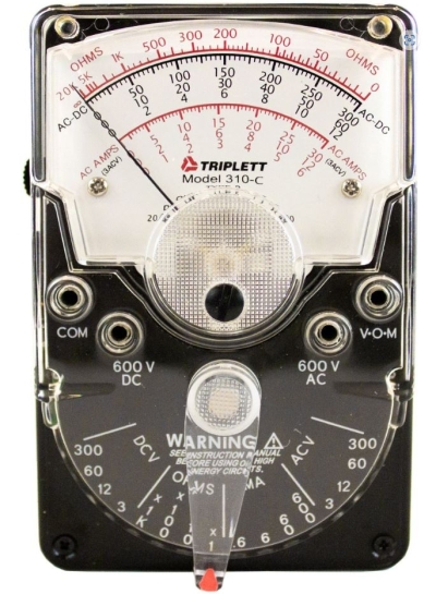 MODEL 310-C PORTABLE COMPACT ANALOG MULTIMETER: 18 RANGES, AC/DC VOLTAGE MEASUREMENT TO 600V -(3022)