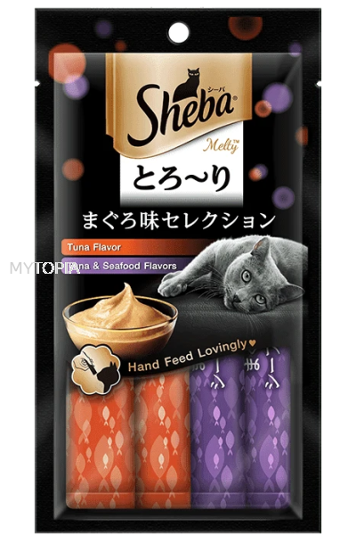 SHEBA CREAMY TREATS TUNA & SEAFOOD 12GX4