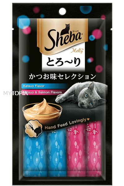 SHEBA CREAMY TREATS KATSUO & SALMON 12GX4