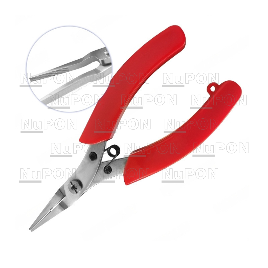 BX-A100 Flat nose with teeth－Stainless Steel Long Nose Pliers