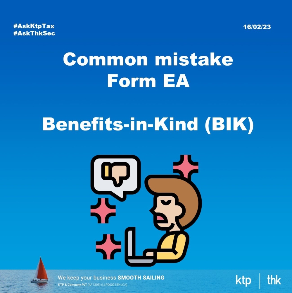 Common mistakes in Form EA : Benefits-In-Kinds (BIK)