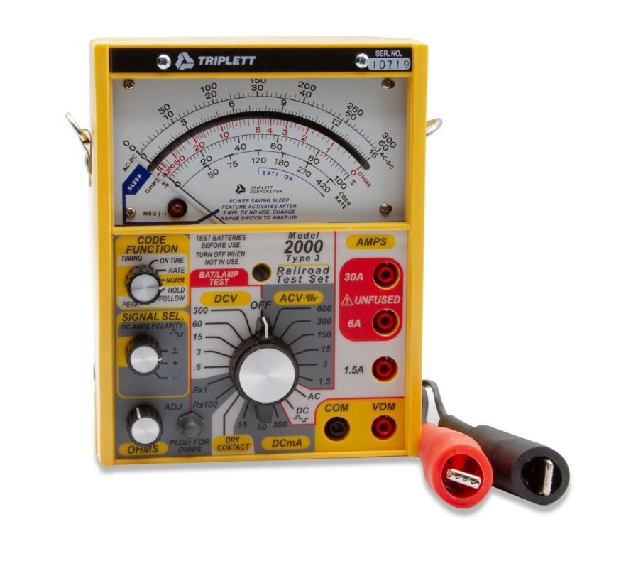 2000 SERIES RAILROAD TEST ANALOG METERS FOR PASSENGER AND COMMERCIAL RAILS: (2010-2013)