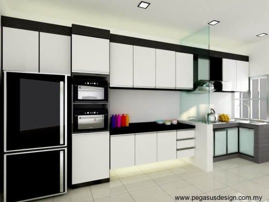 Lukisan 3D Rekaan Kabinet Dapur Skudai