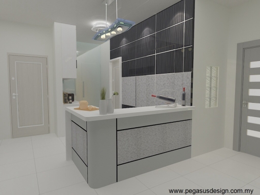 Skudai Kitchen Cabinet Design 3D Draw