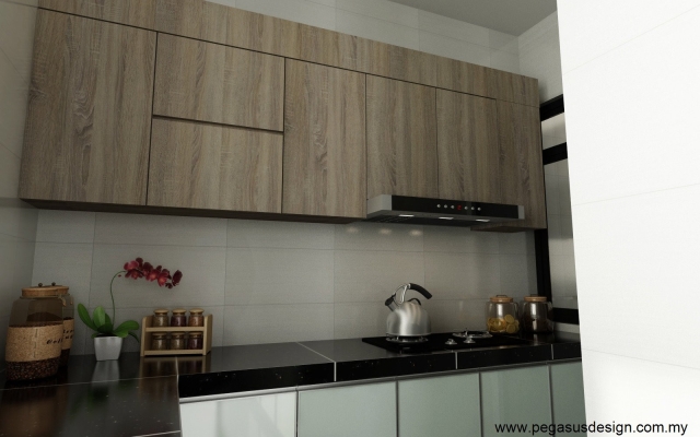 Skudai Kitchen Cabinet Design 3D Draw