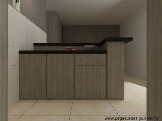 Skudai Kitchen Cabinet Design 3D Draw