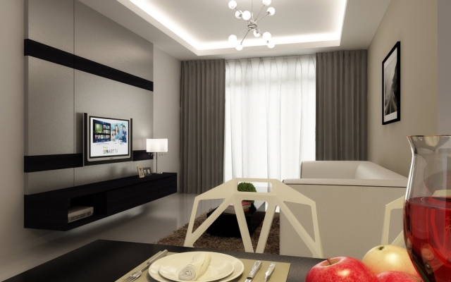 3D Living Hall Design Johor Bahru 