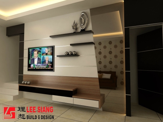 3D Living Hall Design Johor Bahru 