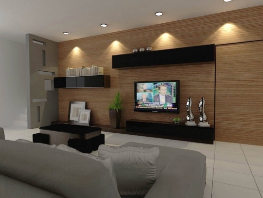 3D Living Hall Design Johor Bahru 