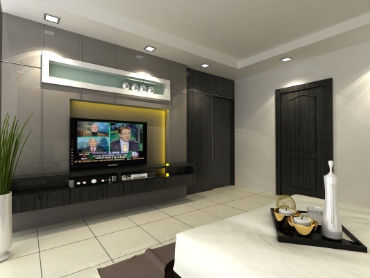 3D Living Hall Design Johor Bahru 