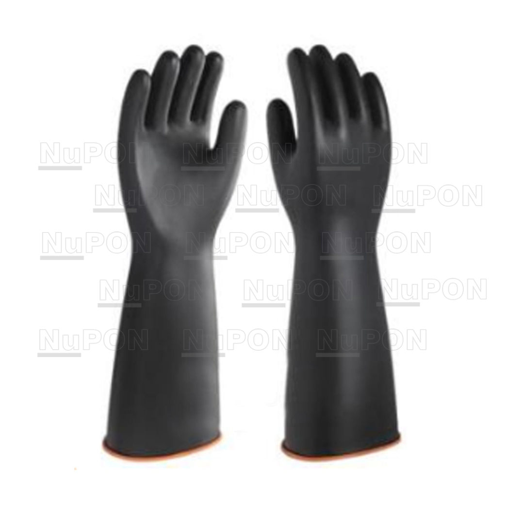 Heavy Duty Black Chemical Resistance Gloves - BK 39-18