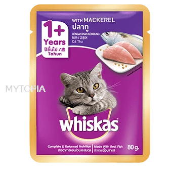 WHISKAS POUCH MACKEREL 80G