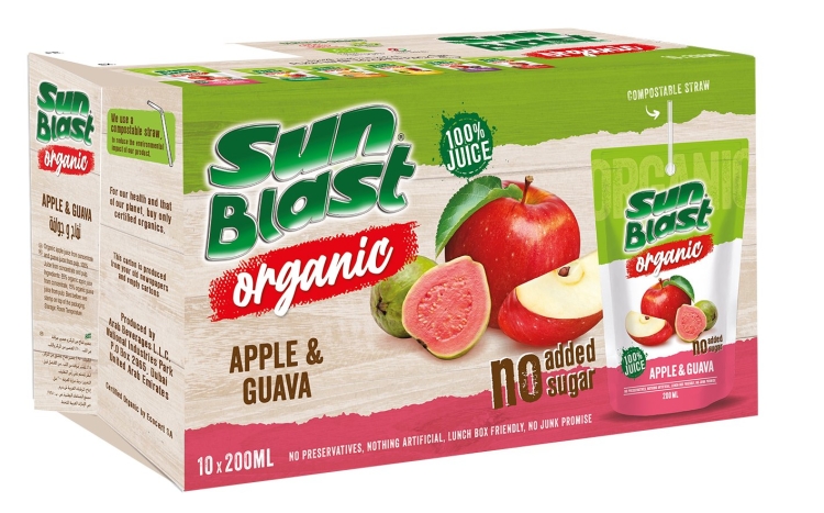 Sunblast Organic 100% Apple Guava Juice