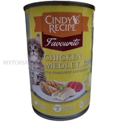 CINDYS RECIPE KITTEN FAVOURITE CHICKEN MEDLEY 400G