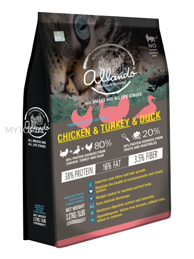 ALLANDO HOLISTIC ALL STAGE CHICKEN, TURKEY & DUCK 2.27KG