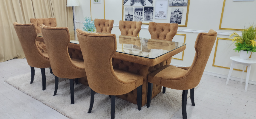 DINING SET 8CHAIR