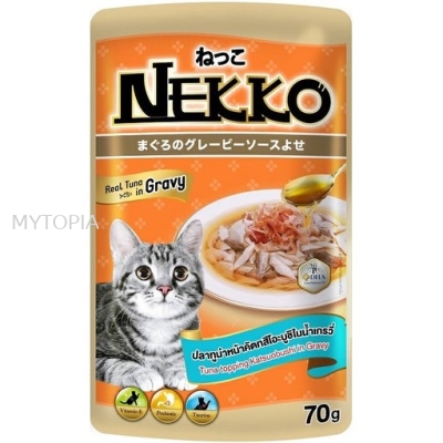 NEKKO POUCH TUNA TOPPING KATSUOBUSHI GRAVY 70G