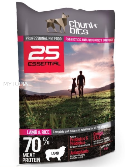 CHUNKBITS *ESSENTIAL25 LAMB & RICE 4KG