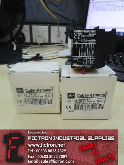 C312AN3H CUTLER-HAMMER Thermal Overload Relay Supply Malaysia Singapore Indonesia USA Thailand