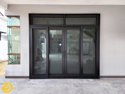 Black Netting Aluminium Door & Window