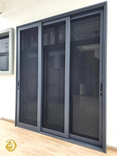 Black Netting Aluminium Door & Window