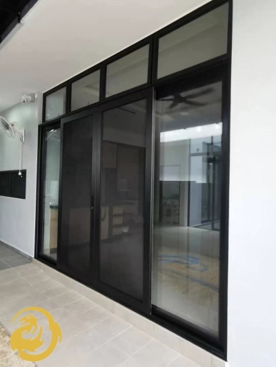 Black Netting Aluminium Door & Window