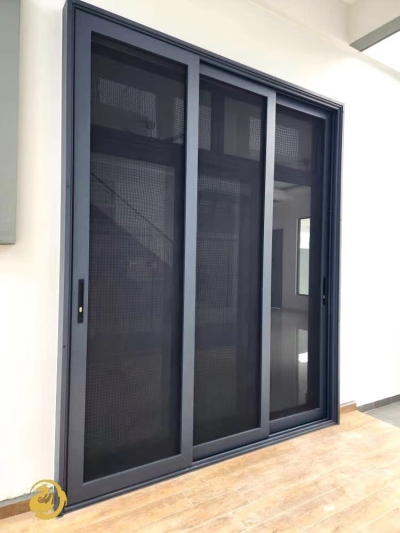 Pintu & Tingkap Aluminium Jaring Hitam