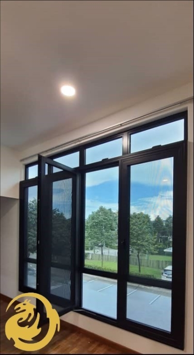 Black Netting Aluminium Door & Window