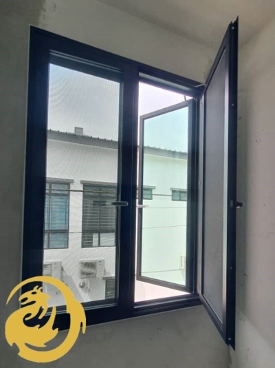 Black Netting Aluminium Door & Window