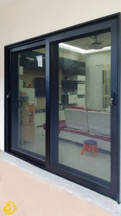 Black Netting Aluminium Door & Window