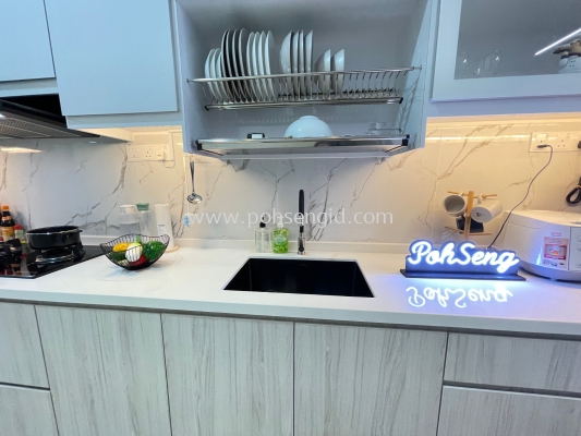 4G Glass Door Kitchen Cabinet #IringanBayu