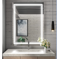 Frameless Rectangular LED Mirror