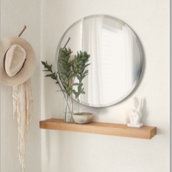 Frameless Round Mirror