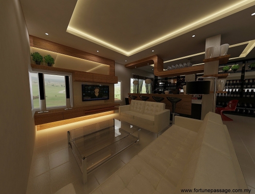 Living Hall & Plaster Ceiling 3D Design Draw