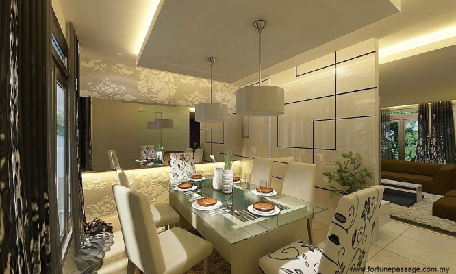 Dining Area 3D Design Draw