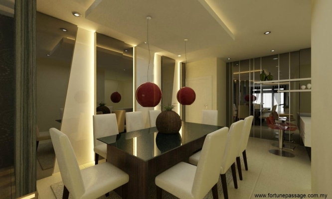 Dining Area 3D Design Draw