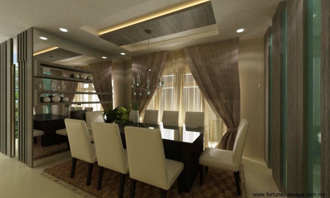 Dining Area 3D Design Draw