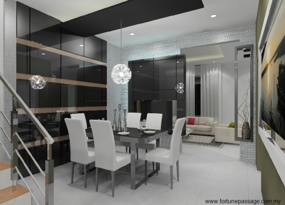 Dining Area 3D Design Draw